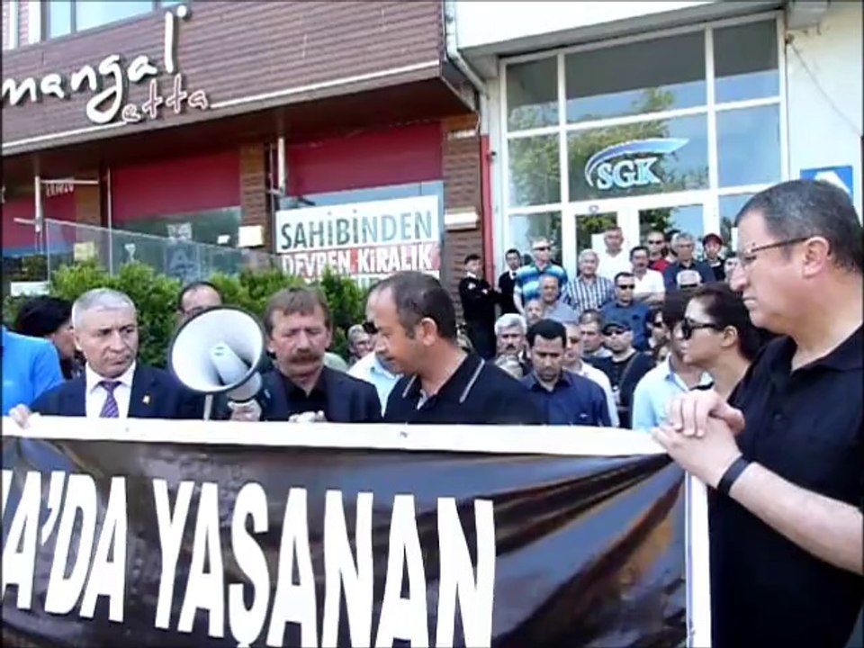 SOMA İÇİN GREV, SESSİZ YÜRÜYÜŞ, SGK ÖNÜNE ÇELENK BIRAKMA, BASIN AÇIKLAMASI