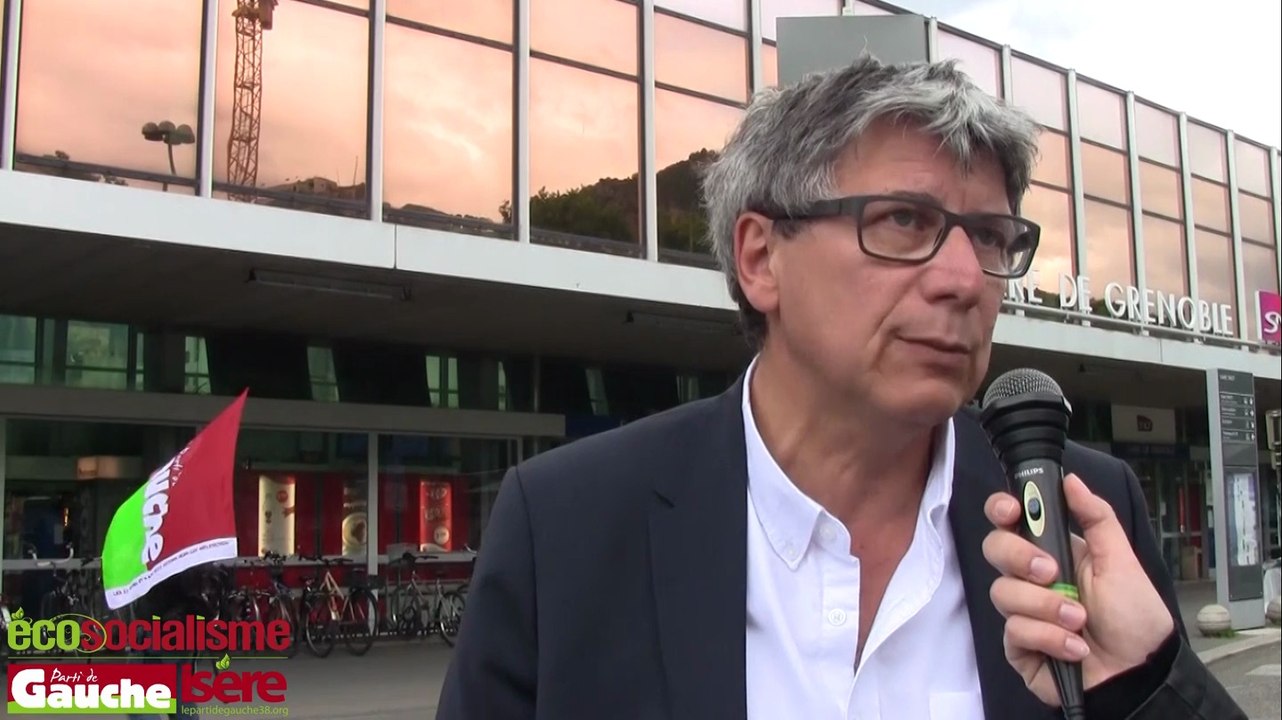 Eric Coquerel, secrétaire national du parti de gauche à Grenoble
