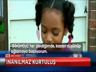 Kaldırımda paten yapan küçük kızın inanılmaz kurtuluşu