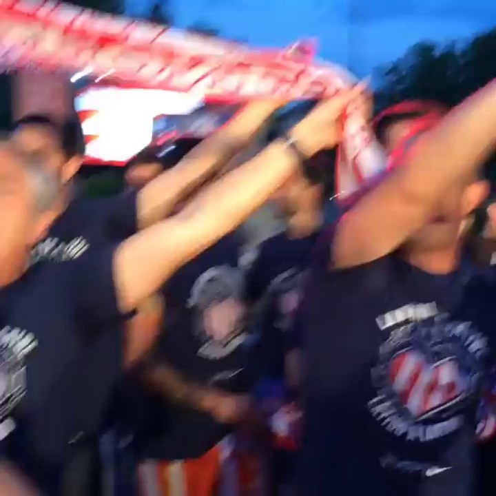 Atletico Madrid's Filipe Luis Diego post from their title parade