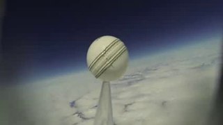 Blast off! Cricket ball launched to the edge of space