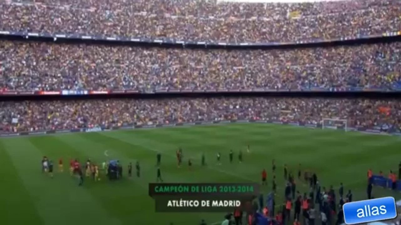 El Camp Nou gritando Atleti, Atleti! (17-5-2014)