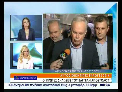 O Βαγγέλης Αποστόλου για το εκλογικό αποτέλεσμα