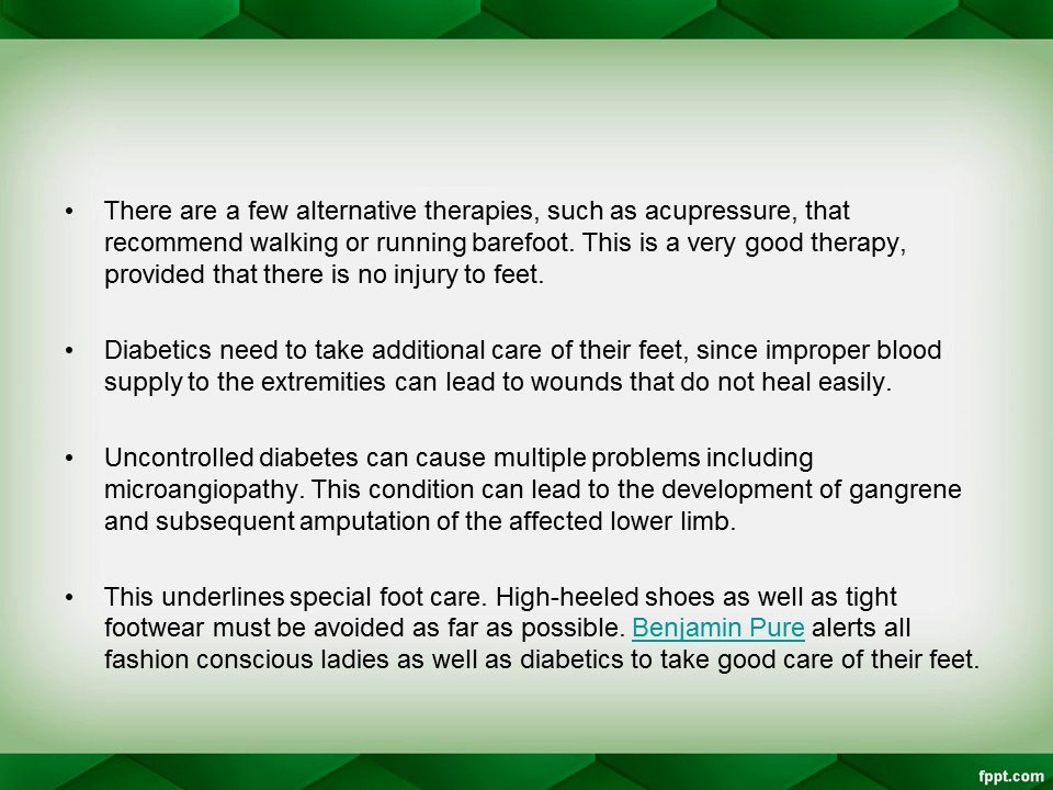 Foot Care For Fashion-Conscious Ladies And Diabetics, According To Benjamin Pure