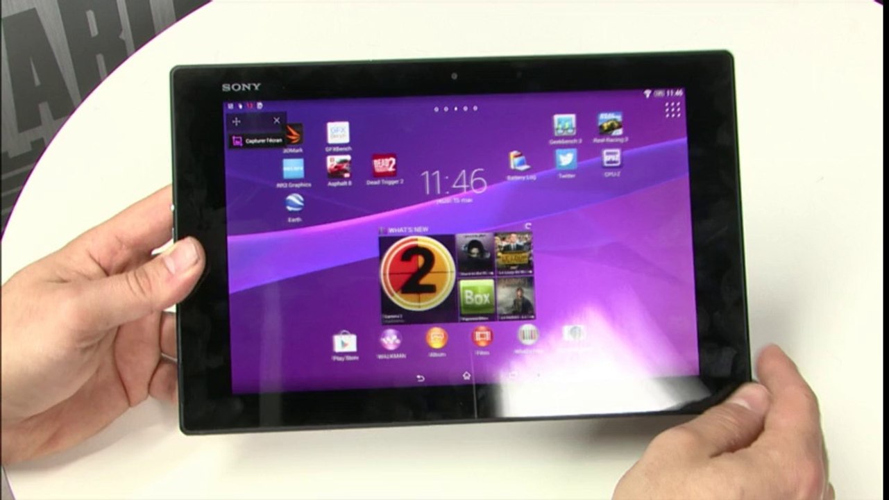 Sony Xperia Z2 Tablet : vidéotest d'une tablette 10 pouces et étanche