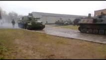 Ukrainian military mobilized Tank at Border