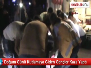 Eğlenceye 6 Kilometre Kala Takla Attılar