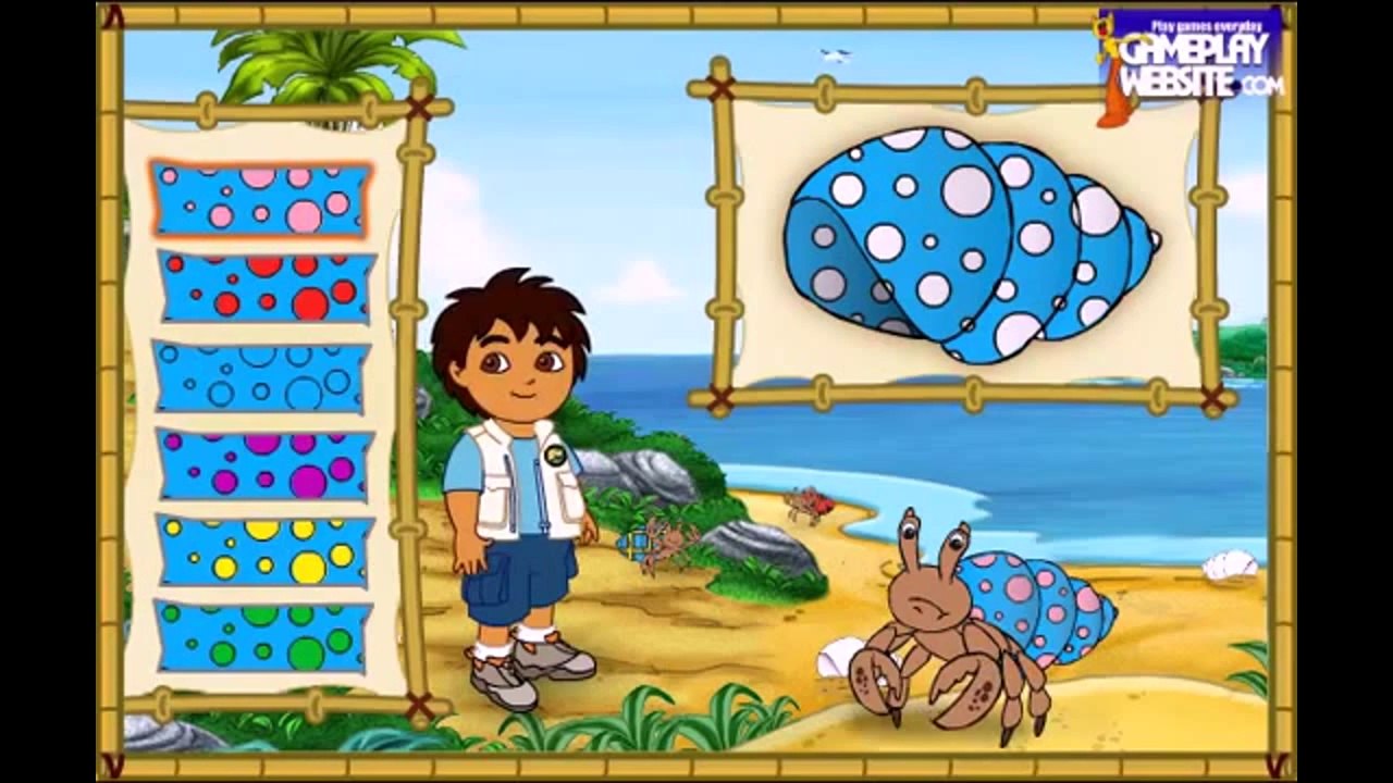Dora the Explorer Diego hermit crab rescue episode games Baby Girls