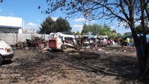 Villeneuve-d'Ascq : vaste opération de déblaiement après l'incendie du camp de Roms, dimanche