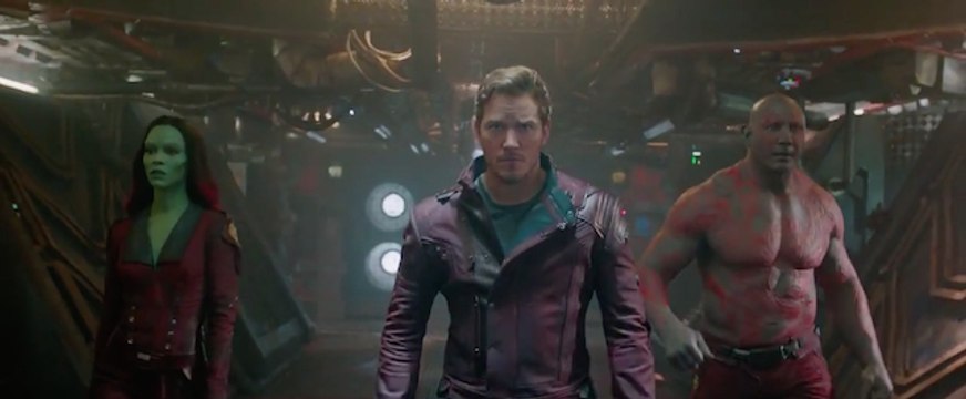 Chris Pratt, Zoe Saldana in GUARDIANS OF THE GALAXY (Trailer #2)