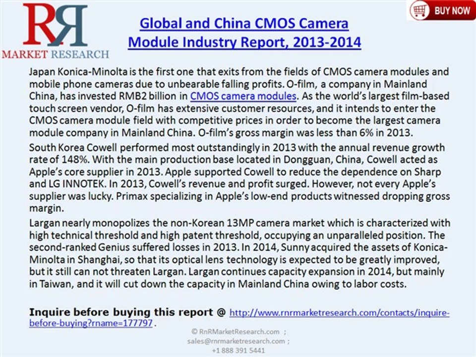 China CMOS Camera Module Industry Analysis Report