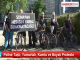 Polise Taşlı, Yumurtalı, Kumlu ve Boyalı Protesto