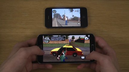 GTA San Andreas Samsung Galaxy Grand 2 vs. iPhone 4S HD Gameplay Comparison