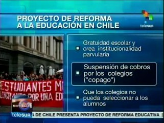 Chile: reforma regresaría carácter público y gratuito a la educación