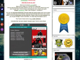 Wolfenstein The New Order PC godmode Trainer Plus6 version