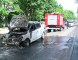 S-a aprins din mers O masina a ARS in intregime pe strada Vasile Alecsandri FOTO si VIDEO