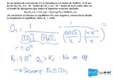 Cociente de la reacción Qr Justificar equilibrio de un sistema