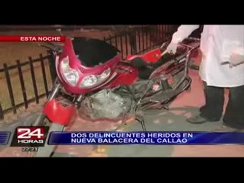 Callao: dos presuntos extorsionadores resultaron heridos tras feroz balacera