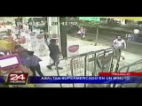 Trujillo: en un minutos delincuentes robaron más de 15 mil soles de supermercado