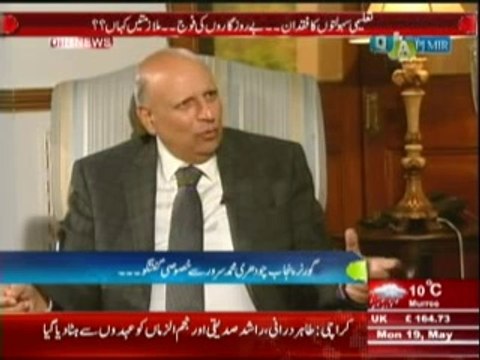 Q & A with PJ Mir (Governor Punjab Chaudhry Muhammad Sarwar Se Khasusi Guftgu ) 19 May 2014 Part-2