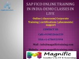 SAP FICO ONLINE TRAINING in India-demo classes in live