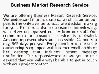Business Market Research Service