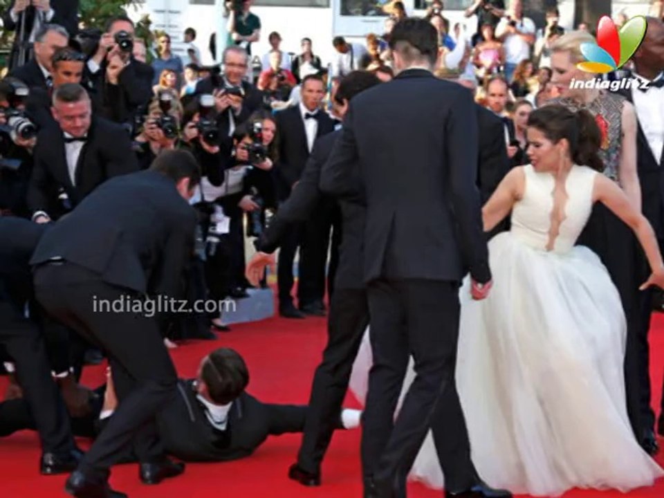 Prank At Cannes: Man Tries To Go Under Actress's Dress | Hot Hollywood News | America Ferrera