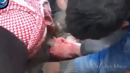Small boy escaped alive from rubble.