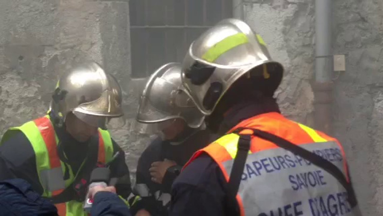 Grand exercice incendie en cours dans le centre ancien de la ville