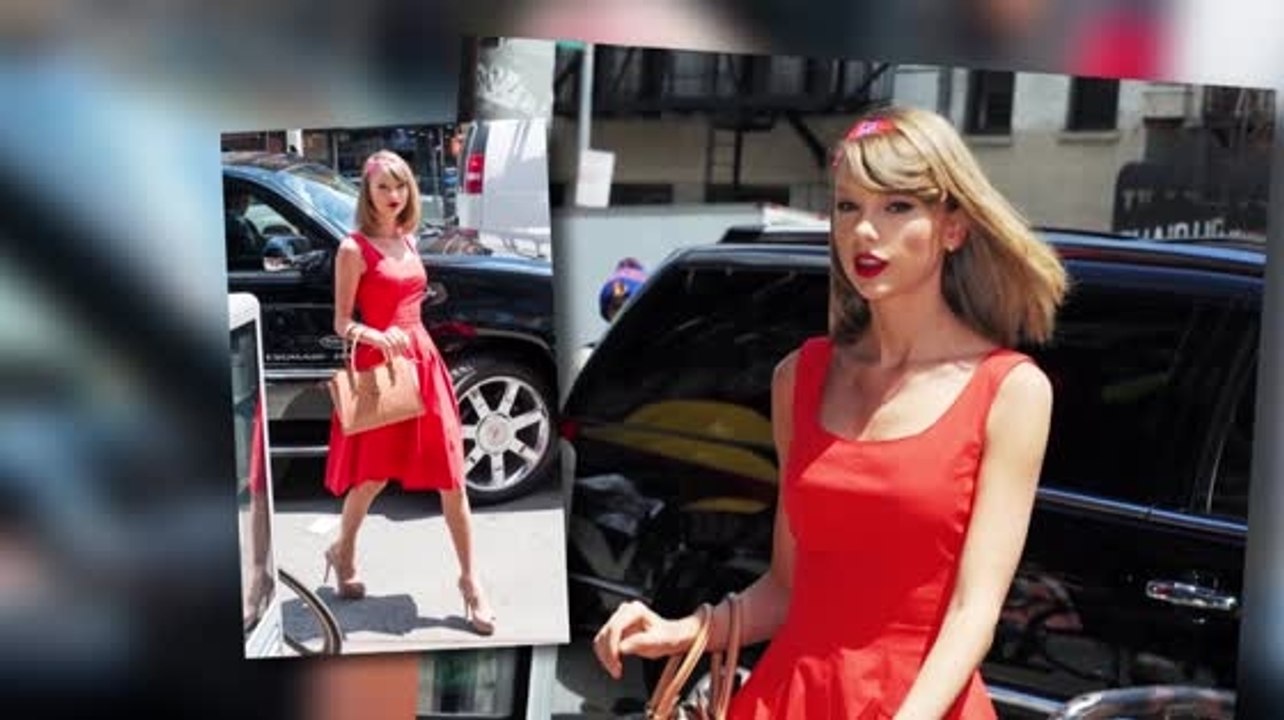 Taylor Swift - heiss in Rot als sie den Gym verlässt