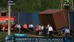 Descarrila tren de carga y mata a pasajeros de otro que iba a Moldavia