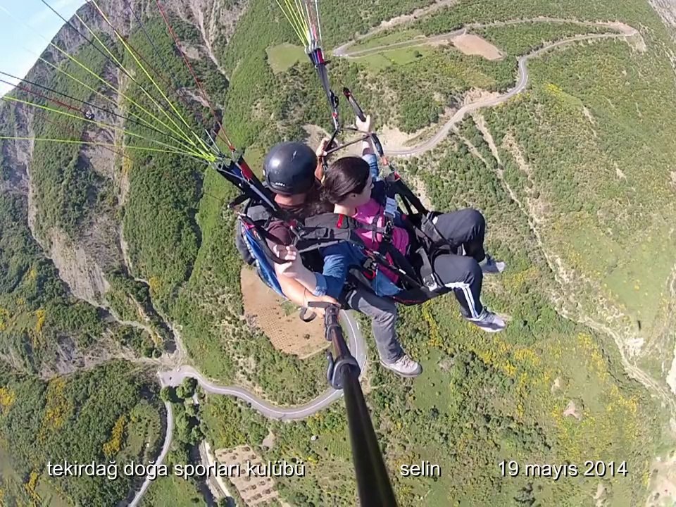 tekirdağ uçmakdere yamaç paraşütü uçuşları selin 19 mayıs 2014 tedohavk