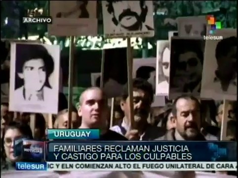 Uruguayos recuerdan a víctimas de la dictadura militar