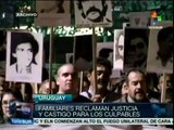 Uruguayos recuerdan a víctimas de la dictadura militar