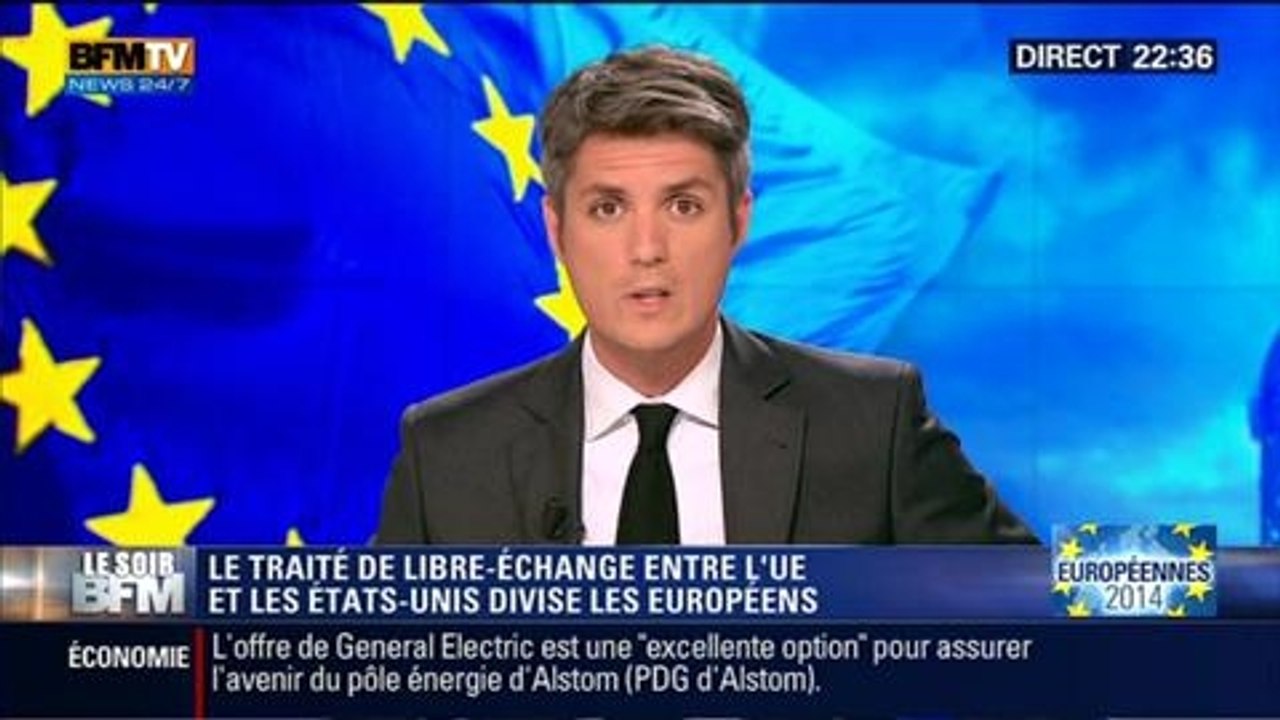 Le Soir BFM: Européennes: Jean-Luc Mélenchon veut "changer le monde" - 20/05 1/4