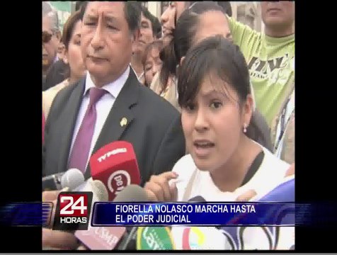 Lima: Fiorella Nolasco utilizó chaleco antibalas en marcha hacia el Poder Judicial