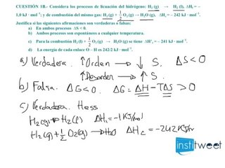 Selectividad 2011 Verdadero y falso sobre un proceso de licuación