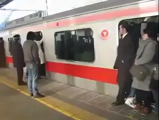 Over Crowded Train in Tokyo - Japan