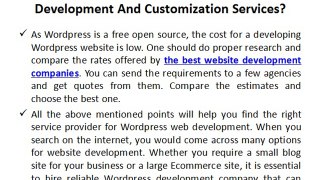 What to do if you need Wordpress development and customization services?