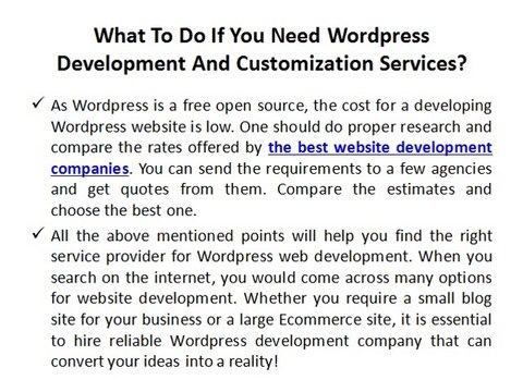 What to do if you need Wordpress development and customization services?