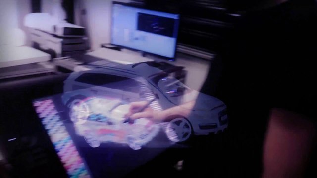 3D Car Projection Mapping (Live Drawing)