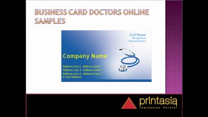 Medically designed Visiting cards for Doctors  | Printasia.in
