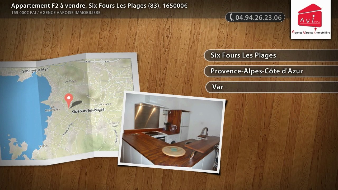 Appartement F2 à vendre, Six Fours Les Plages (83), 165000€