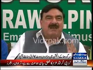 Sheikh Rasheed demands resignation from Nawaz Sharif as rigging proved in Sargodha Constituency