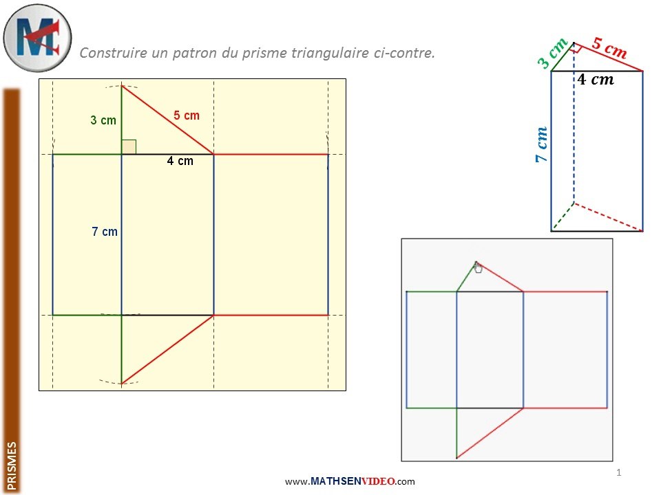 Exercice: Patron de prisme triangulaire