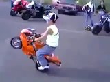 This is One wheeling by little boy.