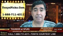 NBA Playoff Pick Game 2 San Antonio Spurs vs. Oklahoma City Thunder Odds Prediction Preview 5-21-2014