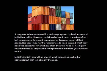 How to Inspect Storage Containers