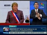 Gobierno de Bachelet partidario de una nueva constitución para Chile