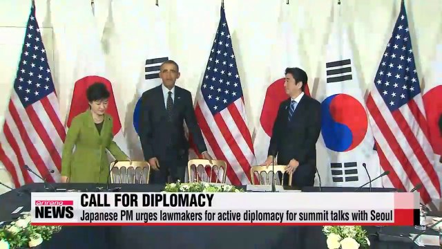 Japanese PM urges lawmakers for active diplomacy for summit talks with Seoul